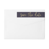 Graceful gloed EDITABLE KLOR Save the Date Label (Achterkant)
