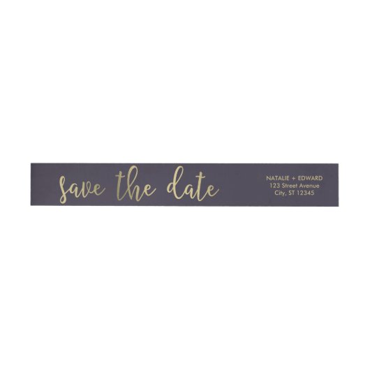 Graceful gloed EDITABLE KLOR Save the Date Label (Individueel)