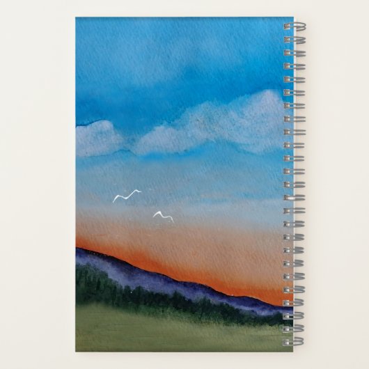 Graceful Gloing Hills Notitieboek (Achterkant)