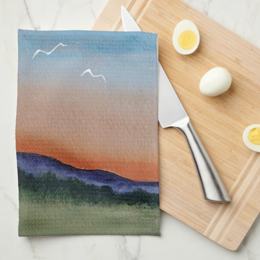 Graceful Gloing Hills Theedoek (Quarter Fold)