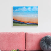 Graceful Glowing Sunset Hills Canvas Afdruk (Insitu (Woonkamer))