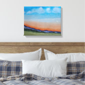 Graceful Glowing Sunset Hills Canvas Afdruk (Insitu (Slaapkamer))