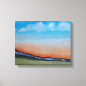 Graceful Glowing Sunset Hills Canvas Afdruk (Voorkant)