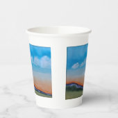 Graceful Glowing Sunset Hills Papieren Bekers (Links)