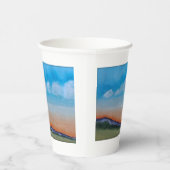 Graceful Glowing Sunset Hills Papieren Bekers (Rechts)