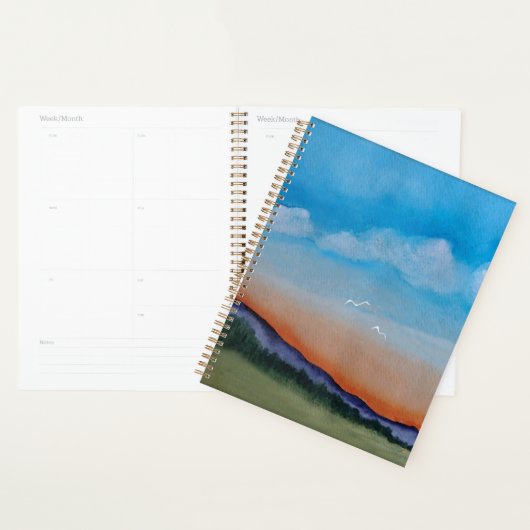 Graceful Glowing Sunset Hills Planner (Display)