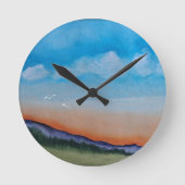 Graceful Glowing Sunset Hills Ronde Klok (Voorkant)
