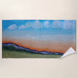 Graceful Glowing Sunset Hills Strandlaken