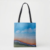 Graceful Glowing Sunset Hills Tote Bag (Voorkant)