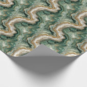 Graceful Green Marble Pattern Cadeaupapier (Hoek)
