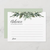 Graceful Greenery Advice for Bride and Groom Informatiekaartje (Voorkant / Achterkant)