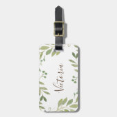 Graceful Greenery Bagagelabel (Voorkant verticaal)