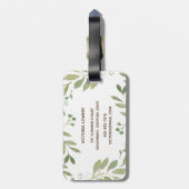 Graceful Greenery Bagagelabel (Achterkant verticaal)