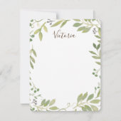 Graceful Greenery Flat Note Card Notitiekaartje (Voorkant)