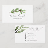 Graceful Greenery Minimal Visitekaartje (Voorkant / Achterkant)