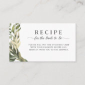 Graceful Greenery Recipe for the Bride to be Informatiekaartje (Voorkant)