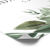 Graceful Greenery Vrijgezellenfeest Welcome Sign Poster (Hoek)