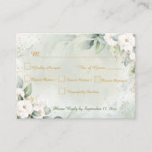 Graceful Greenery Wedding RSVP Informatiekaartje (Voorkant)