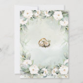 Graceful groen bruiloft flat Save The Date Kaart (Achterkant)