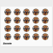 Graceful Hond Rhodesian Ridgeback met Bloemen Ronde Sticker (Vel)