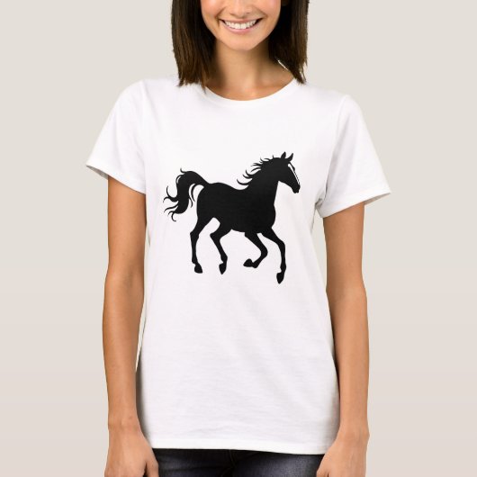 Graceful Horse Silhouette in Motion T-shirt (Voorkant)