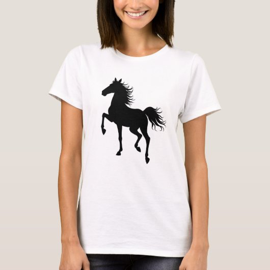 Graceful Horse Silhouette in Motion T-shirt (Voorkant)