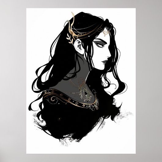 Graceful Horse Silhouette Poster (Voorkant)