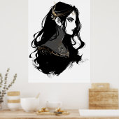 Graceful Horse Silhouette Poster (Keuken)
