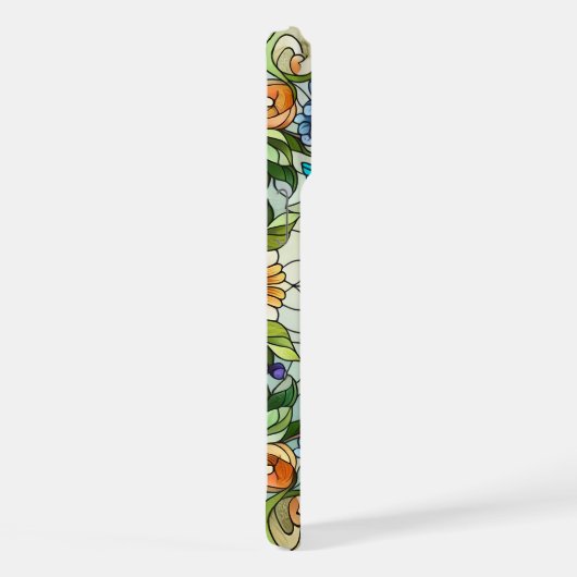 Graceful Hummingbird met Glas in lood Effect iPhone Hoesje (Rechterkant)