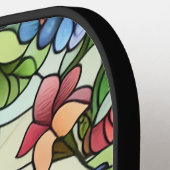 Graceful Hummingbird met Glas in lood Effect Pickleball Paddle (Links Detail)