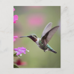 Graceful Hummingbird - Natuur Fotografie Briefkaart