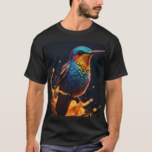 Graceful Hummingbird vlucht T-shirt (Voorkant)