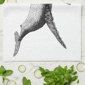 GRACEFUL HUMPBACK WHALE THEEDOEK (Gevouwen)