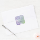 Graceful Hydrangeas Wedding Bedankt Vierkante Sticker (Envelop)