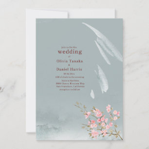 Graceful Japanese Moonlight Wedding Kaart