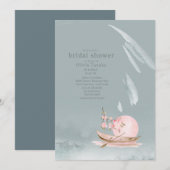 Graceful Japanse boot in het Vrijgezellenfeest van Kaart (Voorkant / Achterkant)