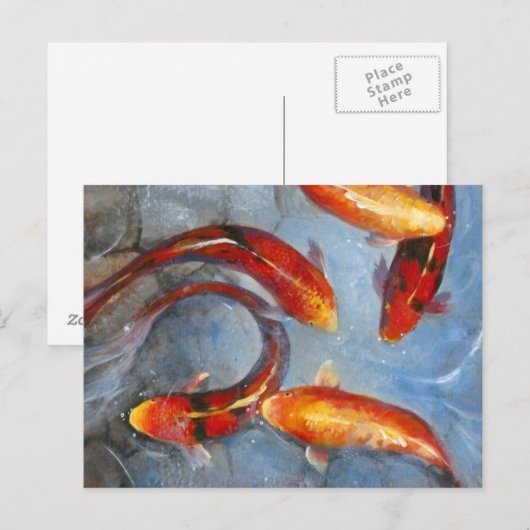Graceful Koi I Briefkaart (Voorkant / Achterkant)