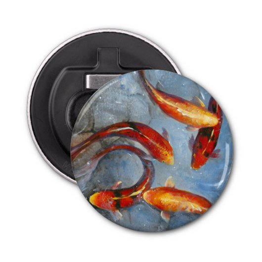 Graceful Koi I Button Flesopener (Voorkant)