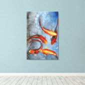 Graceful Koi I Canvas Afdruk (Insitu (Houten vloer))