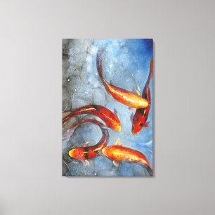 Graceful Koi I Canvas Afdruk