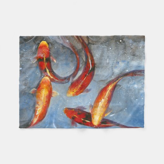 Graceful Koi I Fleece Deken (Voorkant (Horizontaal))