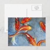 Graceful Koi II Briefkaart (Voorkant / Achterkant)
