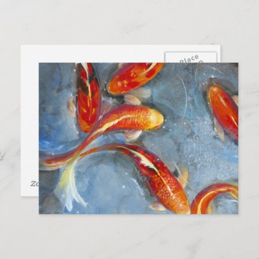 Graceful Koi II Briefkaart (Voorkant / Achterkant)