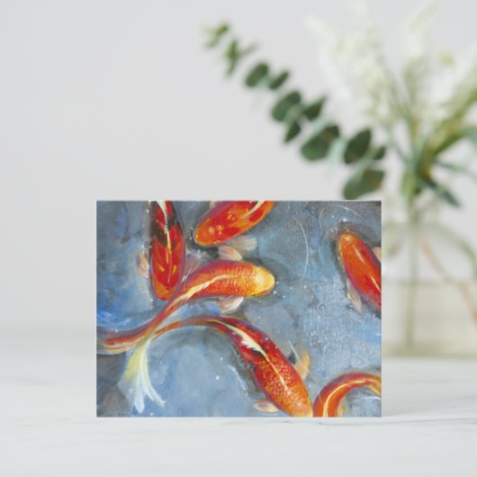 Graceful Koi II Briefkaart (Staand voorkant)