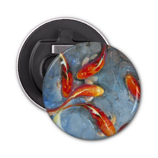 Graceful Koi II Button Flesopener (Voorkant)