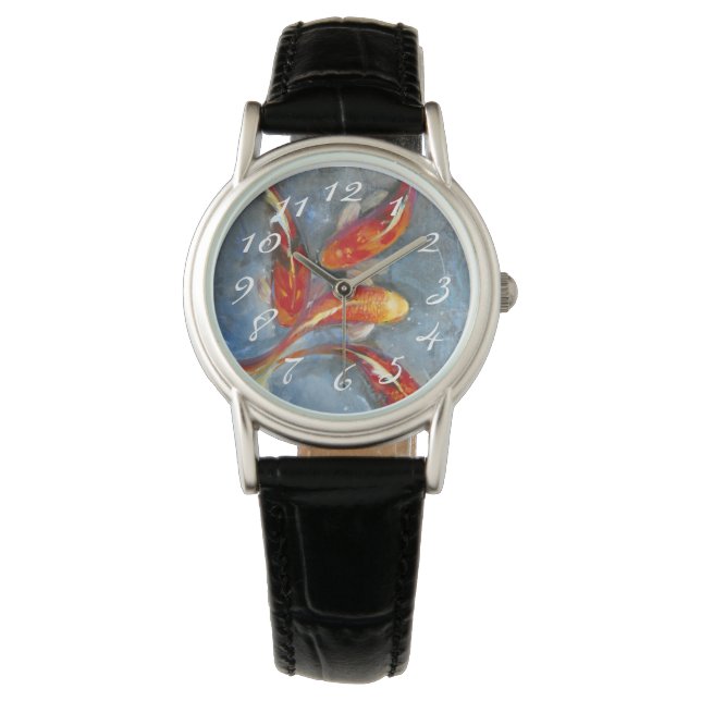 Graceful Koi II Horloge (Voorkant)