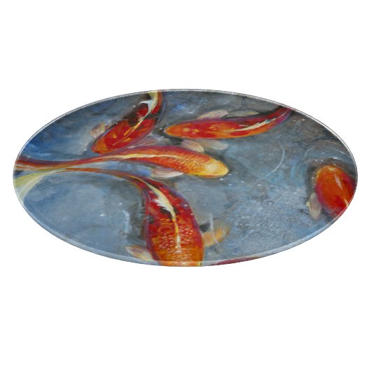 Graceful Koi II Snijplank (Hoek)