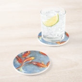 Graceful Koi II Zandsteen Onderzetter (Zijkant)