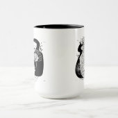 Graceful Koi & Lotus Mug – Zen Minimalist Art Mok (Midden)