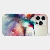 Graceful kolibrie in Waterverf iPhone Hoesje (Achterkant horizontaal)